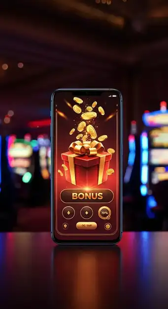 Interface de bonus de Casino Win Vegas Plus montrant un pack de bienvenue avec tours gratuits et argent bonus